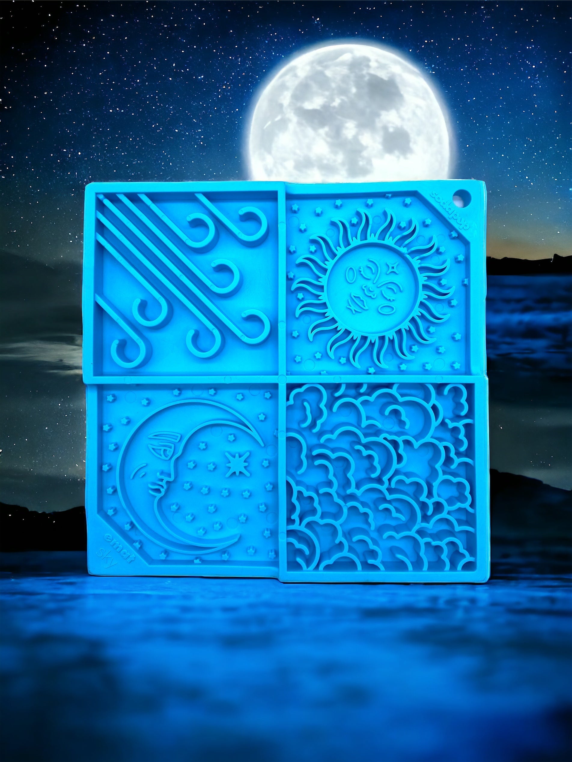 Sky eMat - Enrichment Lick Mat for Dogs and Cats | Celestial Design | SodaPup - Doot's Pet LLC Collars For A Cause
