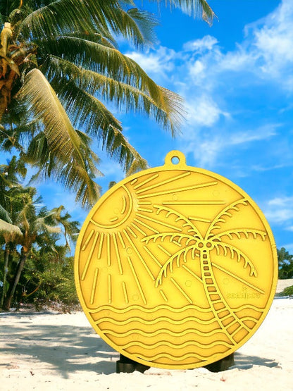 Sun n' Sea eMat - Enrichment Lick Mat For Dogs and Cats - With Suction Cups - Beach Design | USA Made - Doot's Pet LLC Collars For A Cause