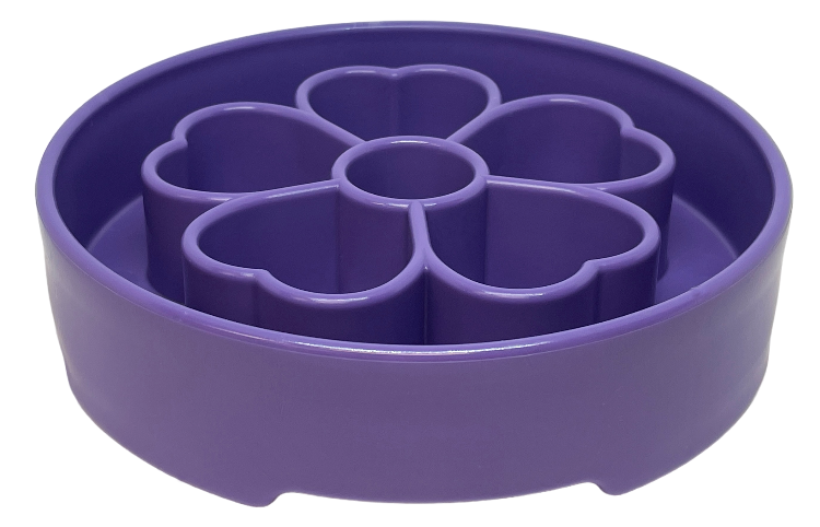 Flower eBowl Deep Slow Feeder Dog Bowl for Enrichment | USA Made - Doot's Pet LLC Collars For A Cause