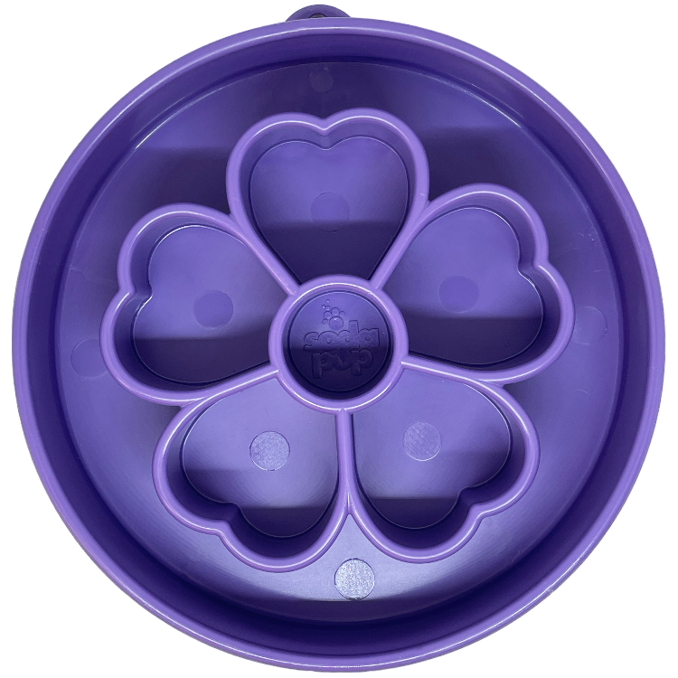 Flower eBowl Deep Slow Feeder Dog Bowl for Enrichment | USA Made - Doot's Pet LLC Collars For A Cause
