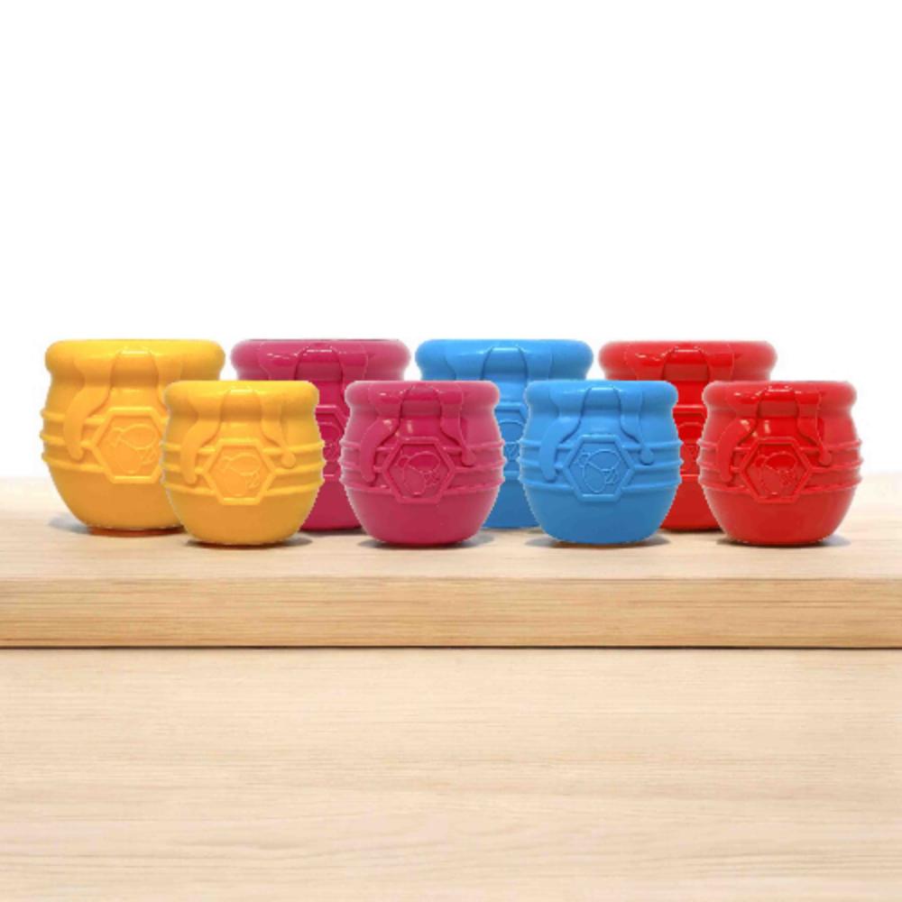 Honey Pot Dog eCup Treat Dispenser | Durable PUP-X Rubber Enrichment Toy | USA Made - Doot's Pet LLC Collars For A Cause