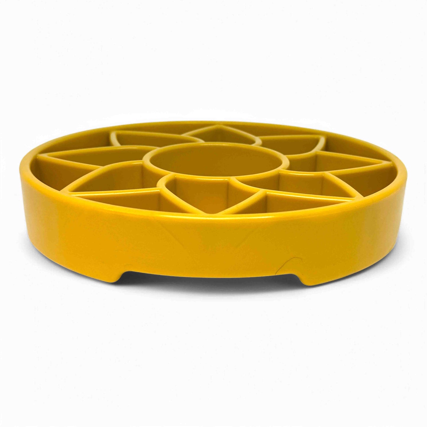 Sunflower eTray Shallow Slow Feeder Dog Bowl for Enrichment | USA Made - Doot's Pet LLC Collars For A Cause