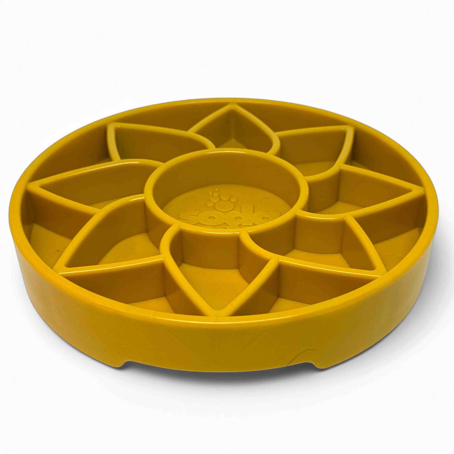 Sunflower eTray Shallow Slow Feeder Dog Bowl for Enrichment | USA Made - Doot's Pet LLC Collars For A Cause