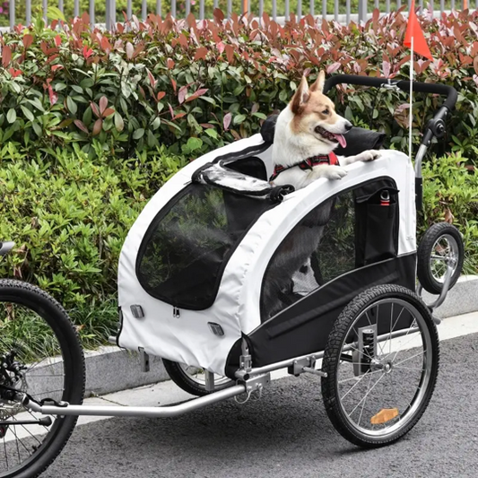Elite II 2-In-1 Pet Dog Bike Trailer and Stroller