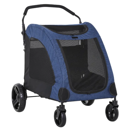 Foldable Pet Stroller with Storage Pocket