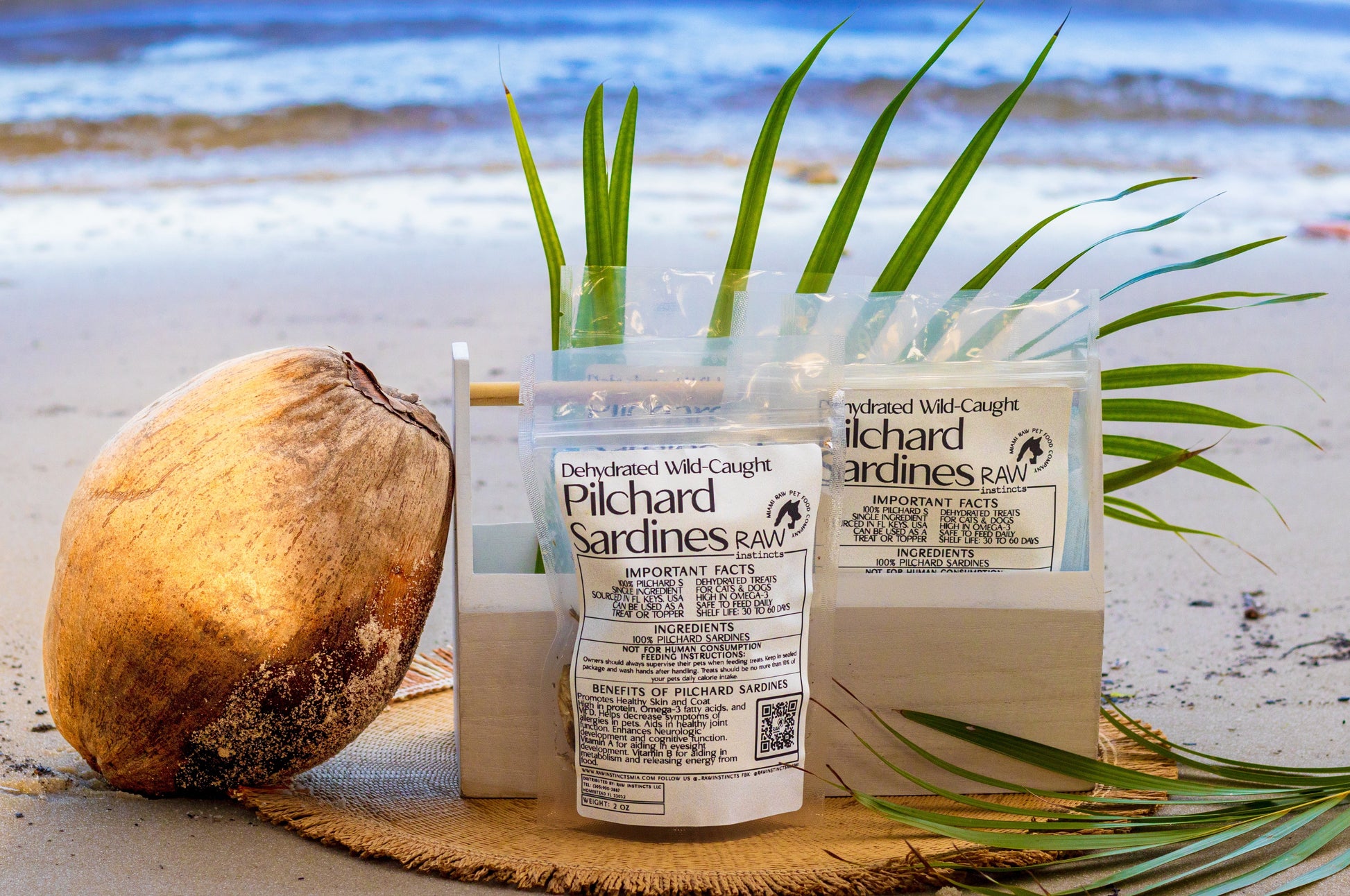 Dehydrated Wild Caught Pilchard Sardines for Cats & Dogs — 100% Single Ingredient | Raw Instincts Florida | 2 oz - Doot's Pet LLC Collars For A Cause