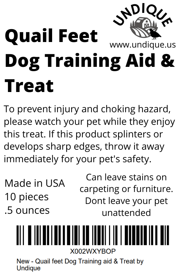 Quail feet Dog Training aid & Treat - Doot's Pet LLC Collars For A Cause