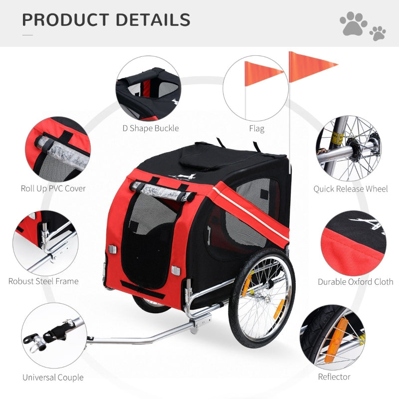 Bike Trailer Cargo Cart for Dogs and Pets