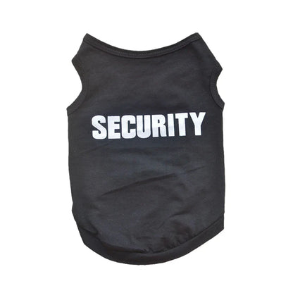 Security Clothing for Dogs Summer Pet T-shirt Costume