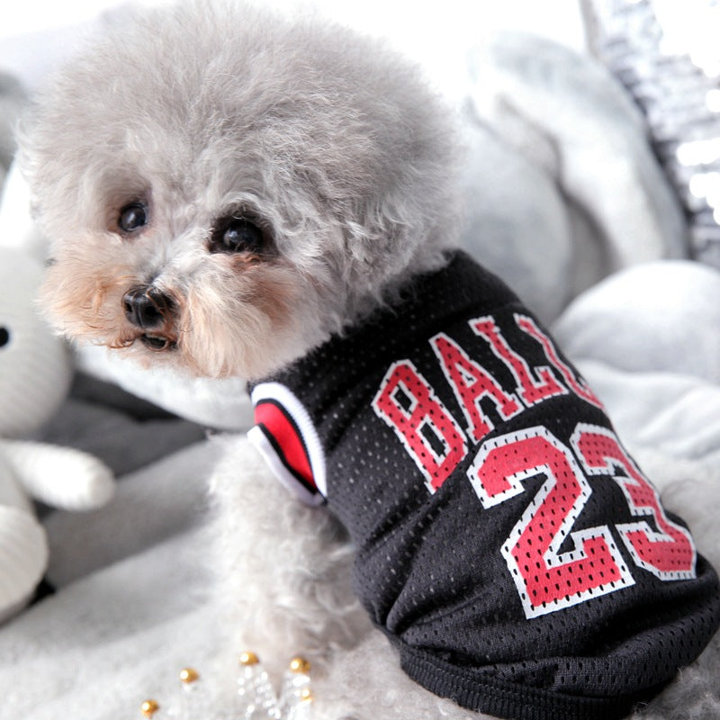 Mesh Basketball Uniform Jersey for Dog Cat Pet