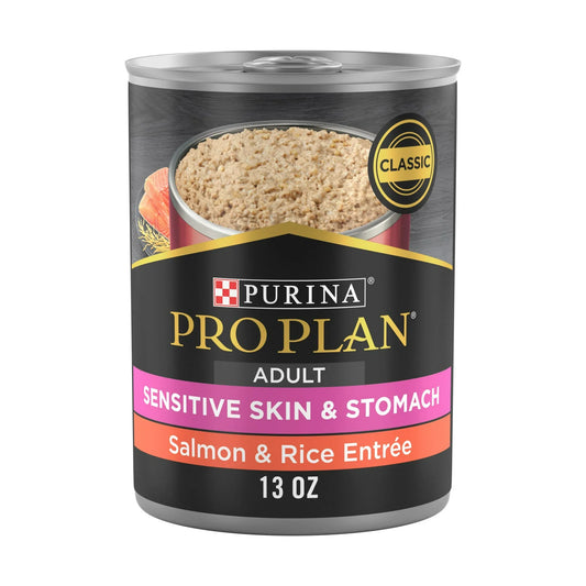 Pro Plan Sensitive Skin & Stomach Wet Dog Food Salmon & Rice Entree (13oz)