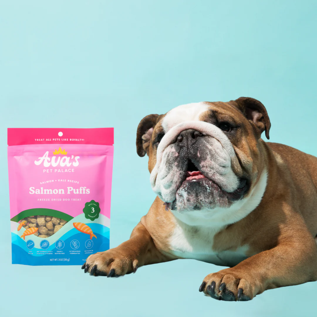 Ava's Pet Palace Freeze Dried Dog Treats - Salmon Puffs (3 oz) - Doot's Pet LLC Collars For A Cause