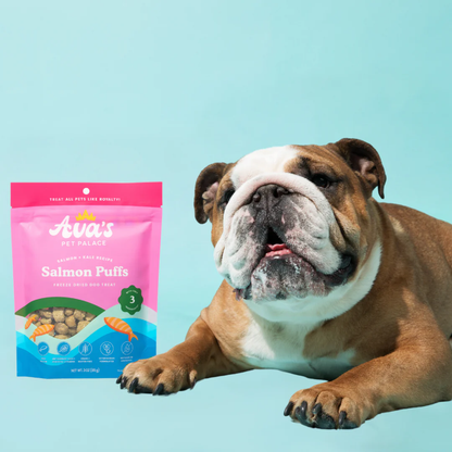 Ava's Pet Palace Freeze Dried Dog Treats - Salmon Puffs (3 oz) - Doot's Pet LLC Collars For A Cause