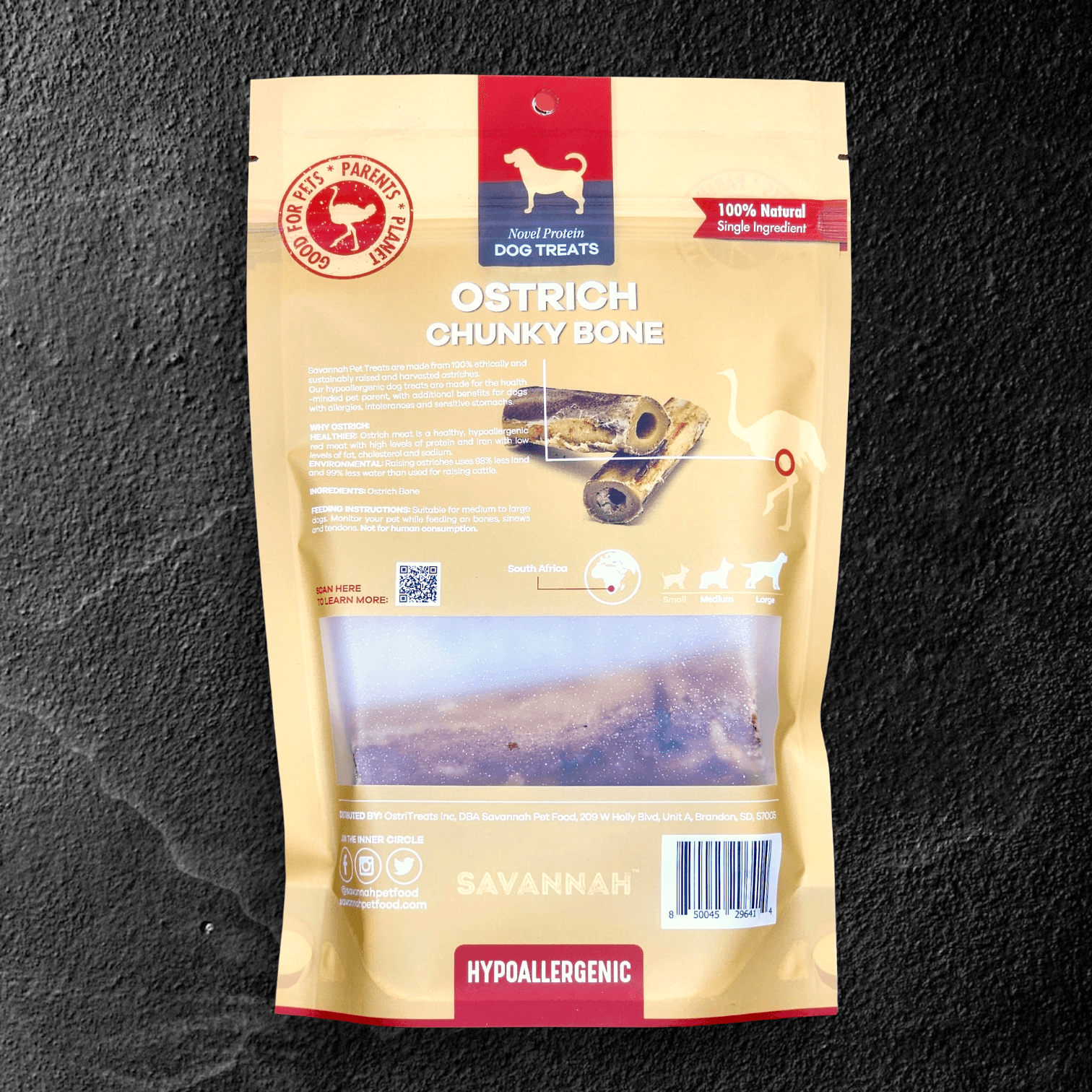 Ostrich Chunky Bones (5" x 2" - 2 Pack): The Long-Lasting, Flavor-Packed Bones for Medium to Large Dogs - Doot's Pet LLC Collars For A Cause