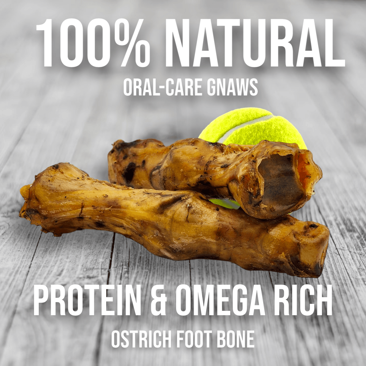 Ostrich Foot Bone (7" x 3.5"): The Flavorful & Long-Lasting Chew for Medium to Large Dogs - Doot's Pet LLC Collars For A Cause