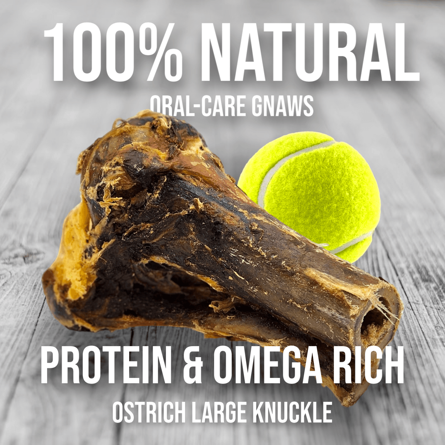Large Ostrich Knuckle (5.5" x 5"): The Ultimate Chew for Moderate & Power Chewers - Doot's Pet LLC Collars For A Cause