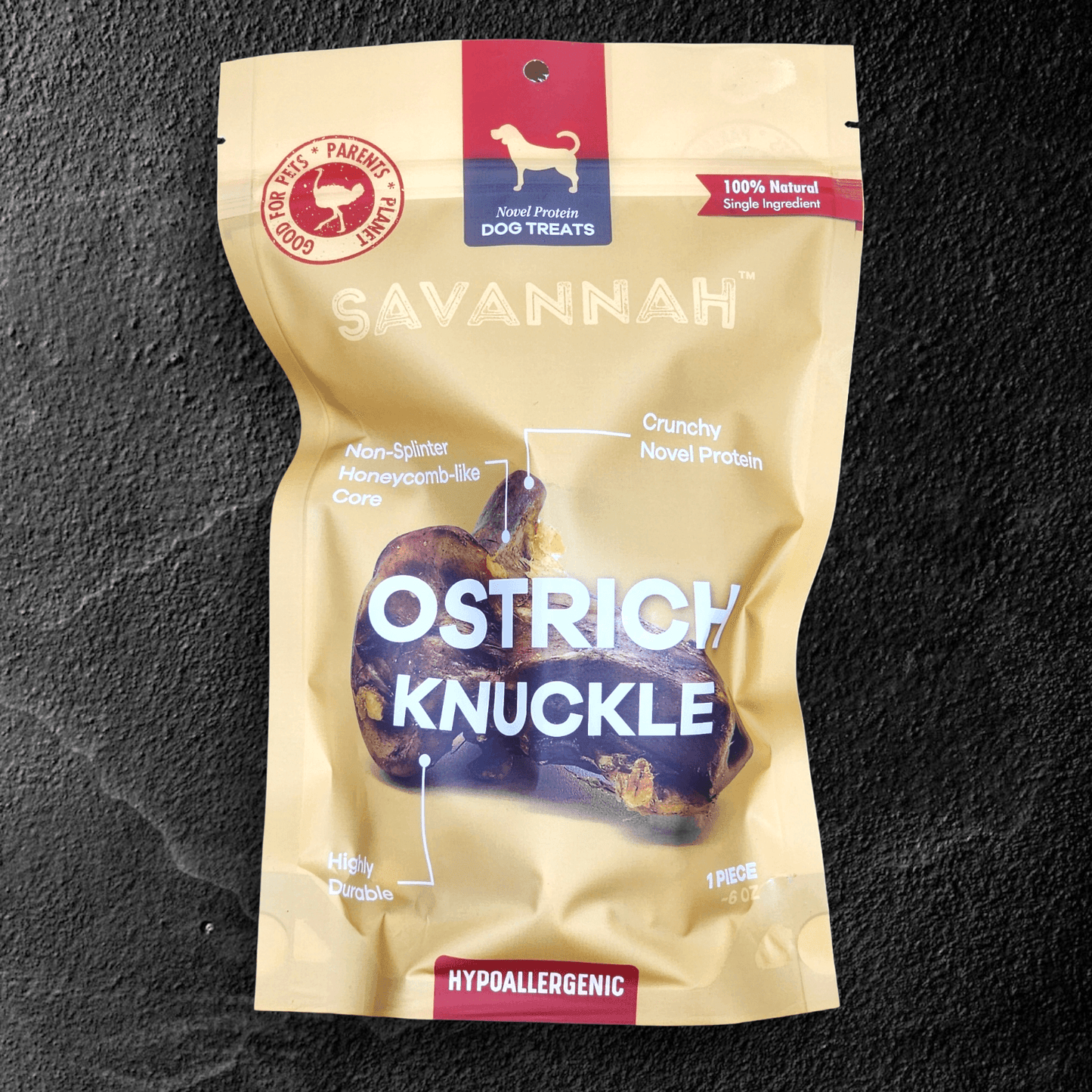 Ostrich Knuckle (Medium – 4" x 3"): The Perfect Chew for Small to Medium Dogs & Sensitive Stomachs - Doot's Pet LLC Collars For A Cause