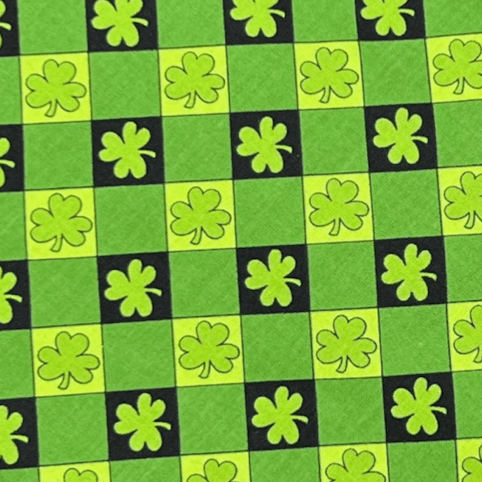 St. Patricks Day Dog Bandana Shamrock Plaid