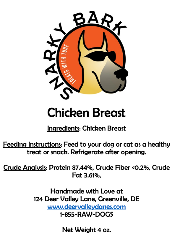 Snarky Bark Chicken Breast Jerky - Doot's Pet LLC Collars For A Cause