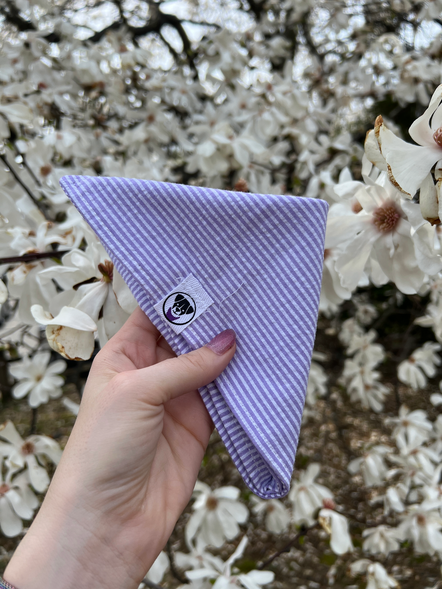 Lilac Seersucker Bandana