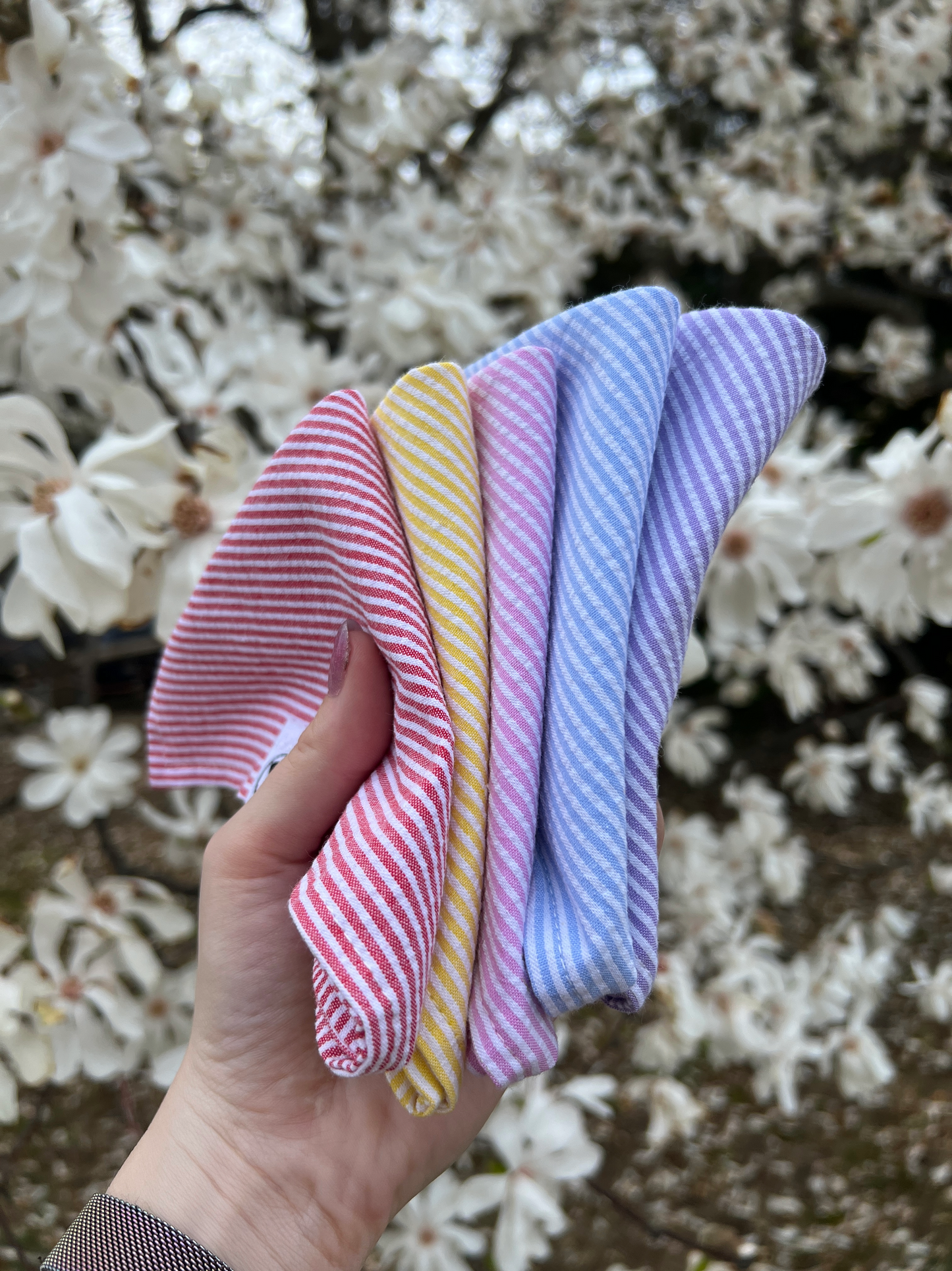 Yellow Seersucker Bandana
