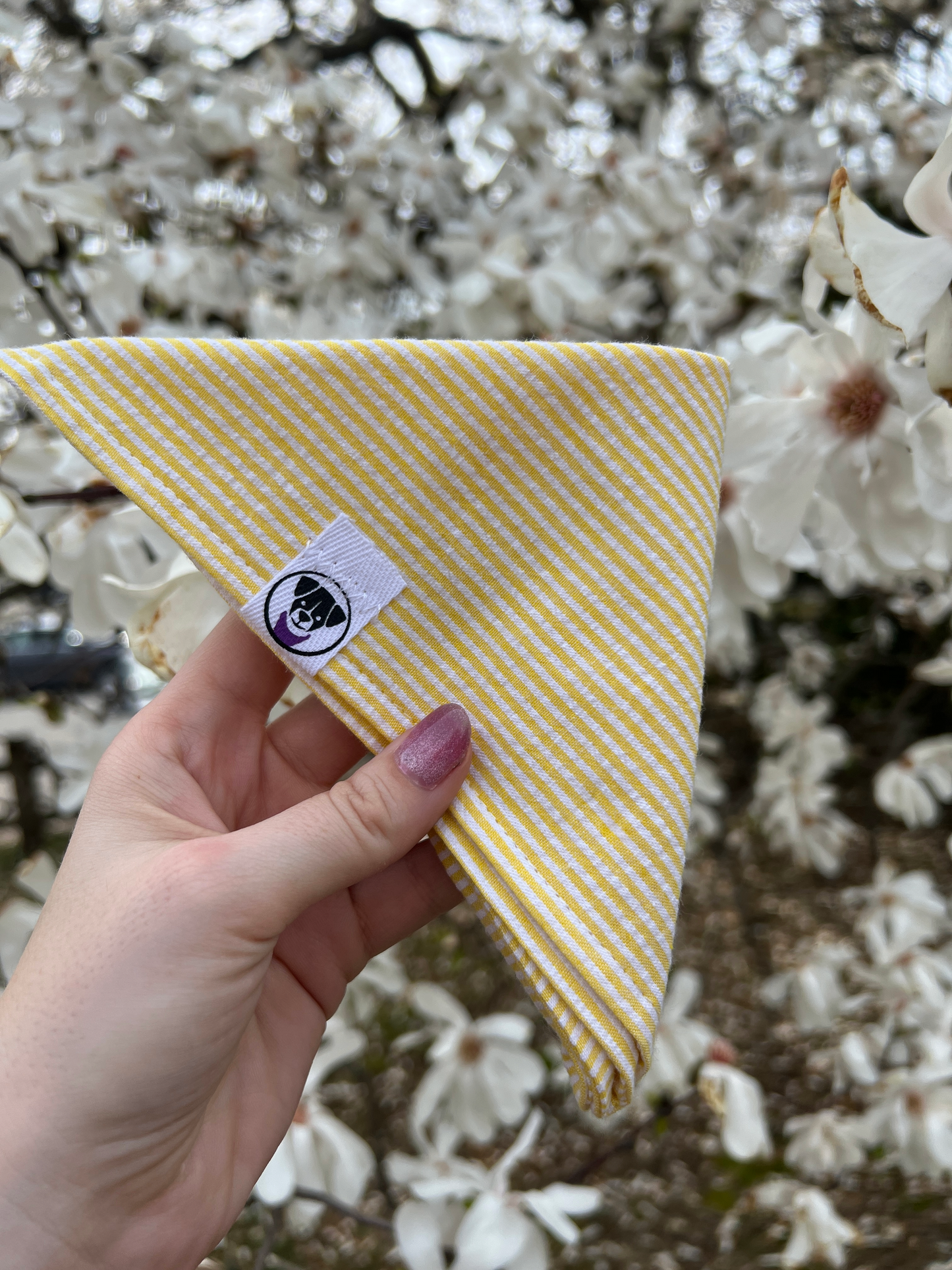 Yellow Seersucker Bandana
