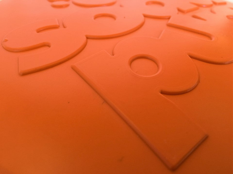 Bottle Top Flyer Durable Rubber Retrieving Frisbee - Orange - Doot's Pet LLC Collars For A Cause