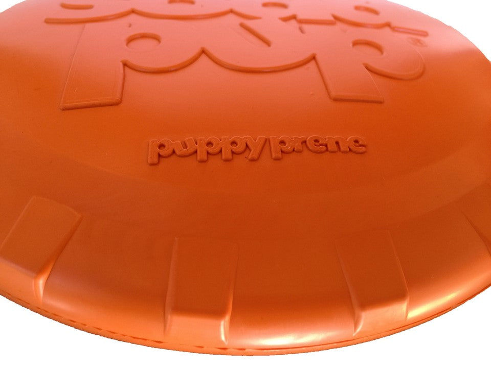 Bottle Top Flyer Durable Rubber Retrieving Frisbee - Orange - Doot's Pet LLC Collars For A Cause