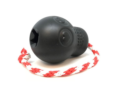 USA-K9 Magnum Skull Durable Rubber Chew Toy, Treat Dispenser, Reward Toy, Tug Toy, and Retrieving Toy - Black Magnum - Doot's Pet LLC Collars For A Cause