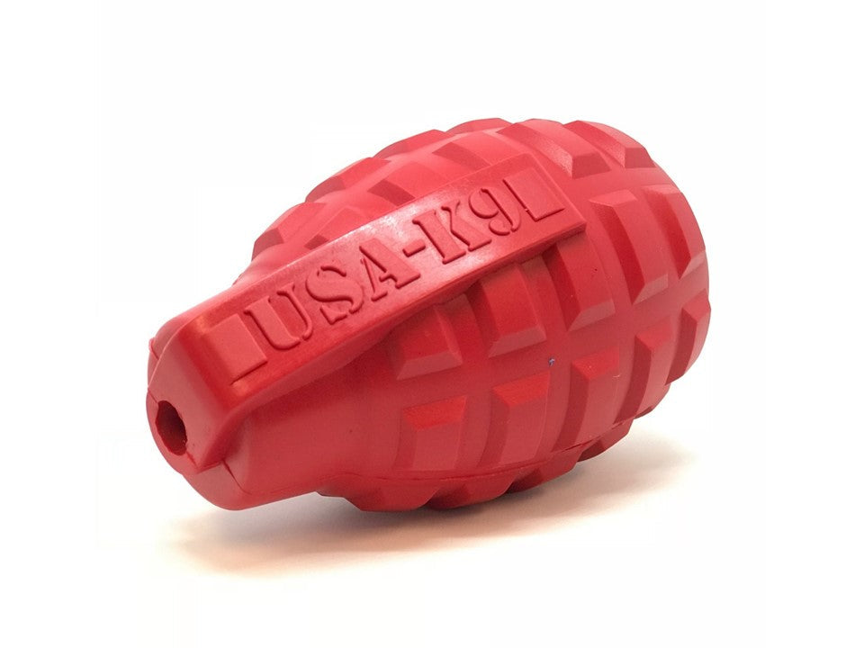 Grenade Shaped eDispenser Durable Dog Chew Toy & Treat Dispenser - Army Green - Doot's Pet LLC Collars For A Cause