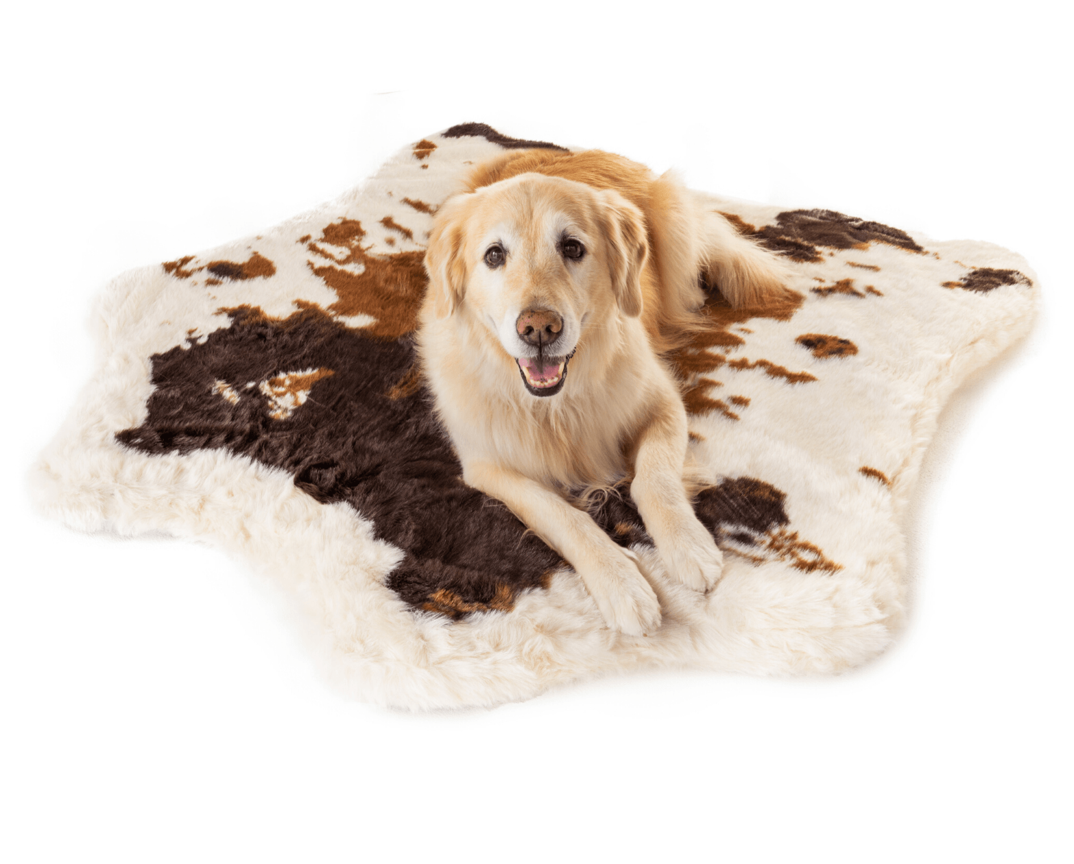 PupRug® Animal Print Memory Foam Dog Bed - Brown Faux Cowhide - Doot's Pet LLC Collars For A Cause