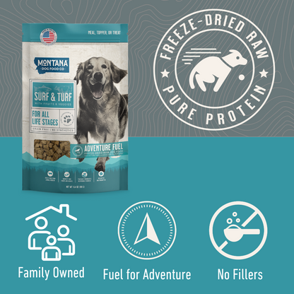 Grain-free Surf & Turf Freeze-dried Raw Adventure Fuel (Dog Food) - Doot's Pet LLC Collars For A Cause