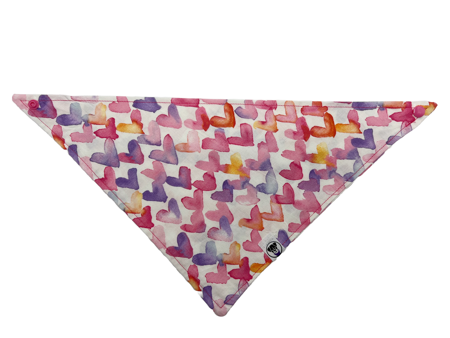 Watercolor Hearts Bandana