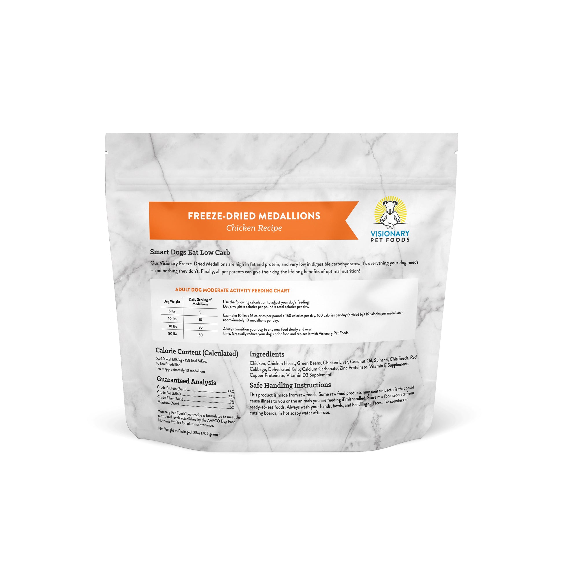 Freeze Dried Food|  - Chicken Recipe | 25oz Bag - Doot's Pet LLC Collars For A Cause