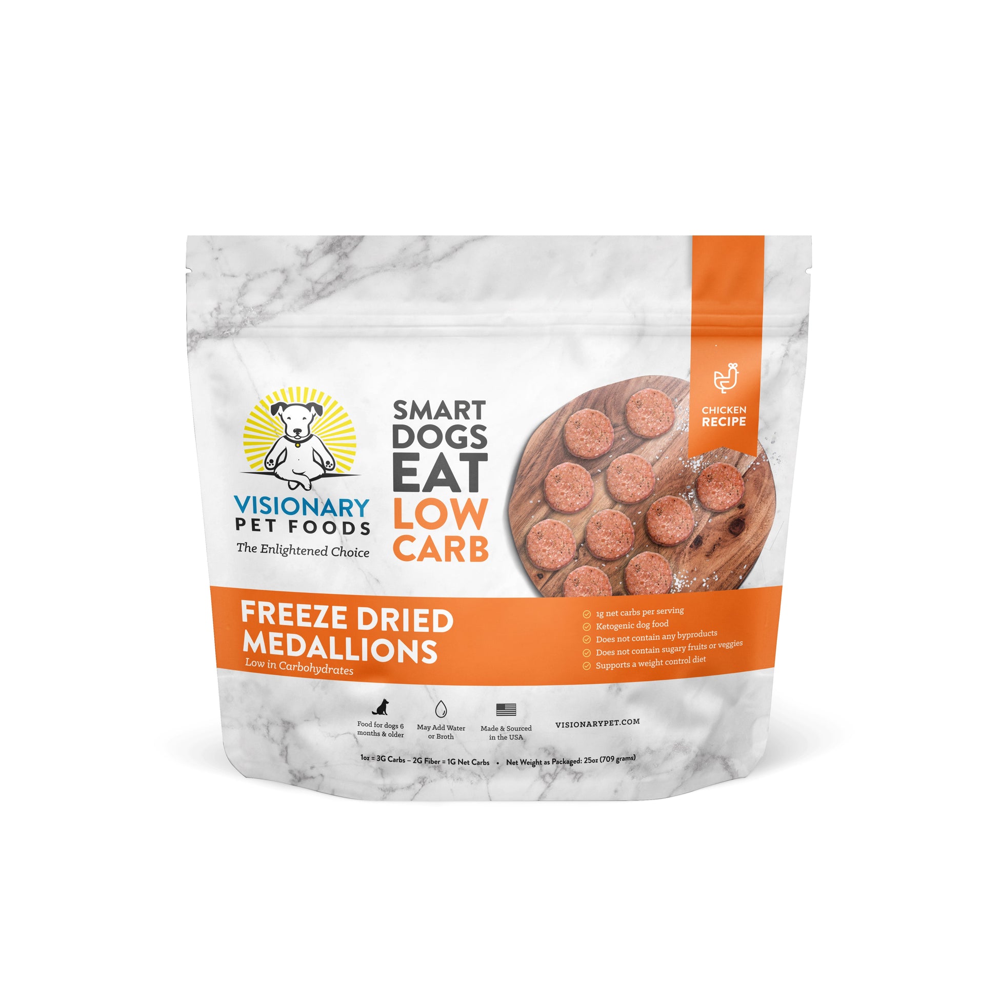 Freeze Dried Food|  - Chicken Recipe | 25oz Bag - Doot's Pet LLC Collars For A Cause