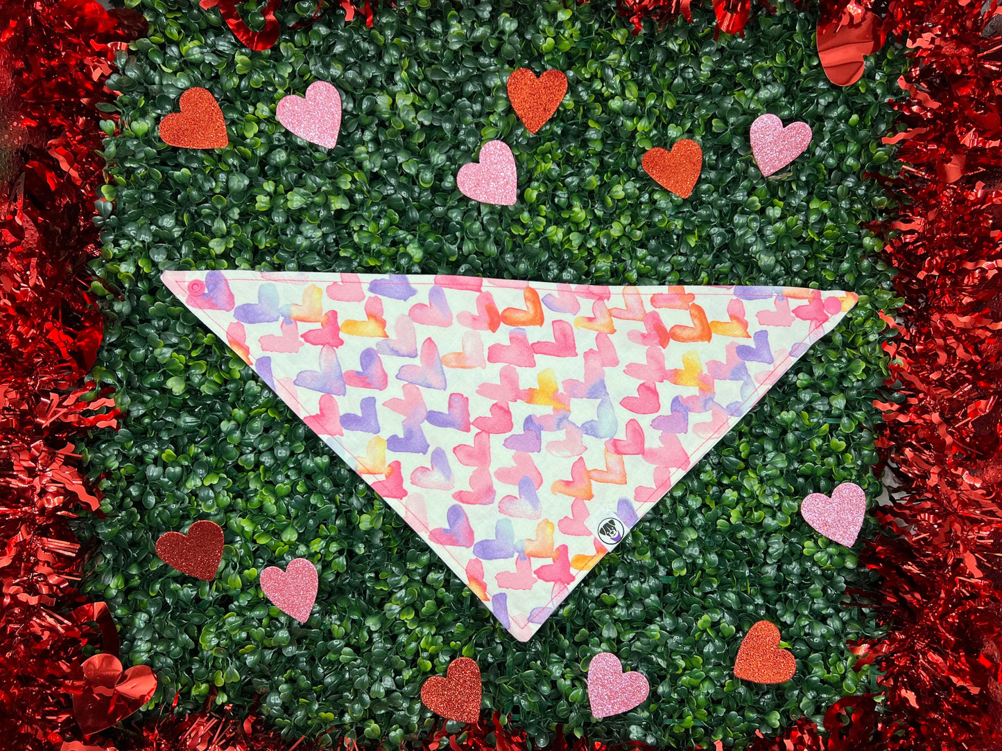 Watercolor Hearts Bandana