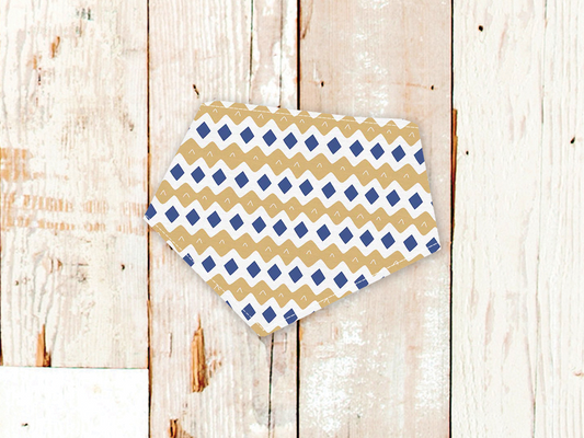 "Winter Blue and Gold" Dog Bandana