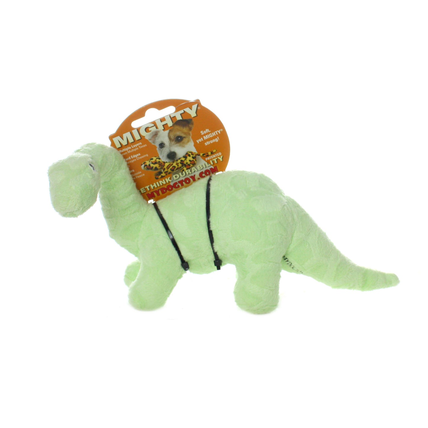 Tuffy Dog Toys - VIP Products - Mighty Jr Dinosaur Brachiosaurus, Plush, Squeaky Dog Toy - Doot's Pet LLC Collars For A Cause