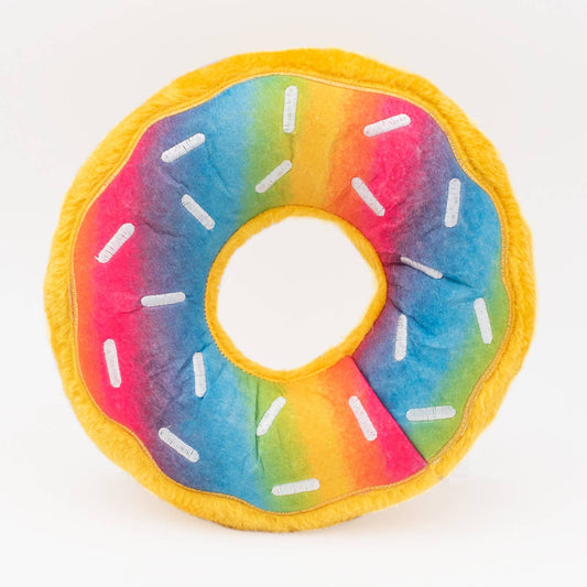 ZippyPaws - Jumbo Donutz - Rainbow - Dog Toy