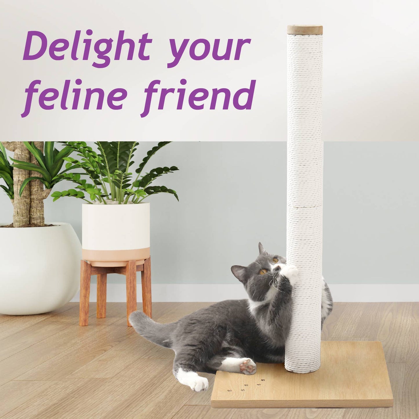 MOON-X USA, INC. - Premium Comfort Scratching Post - Oak / Large