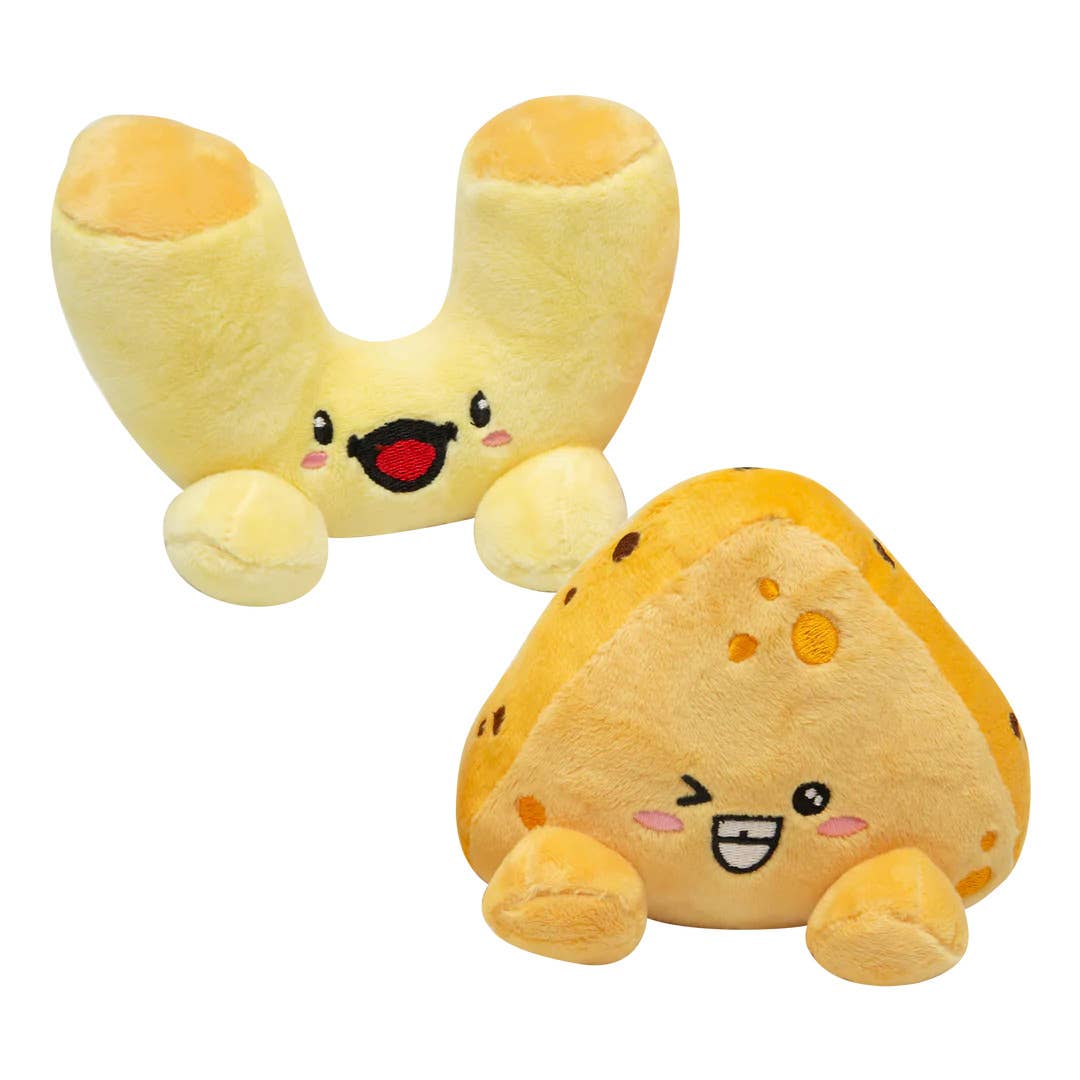 SnugArooz Mac and Cheese Plush Dog Toy 2pk
