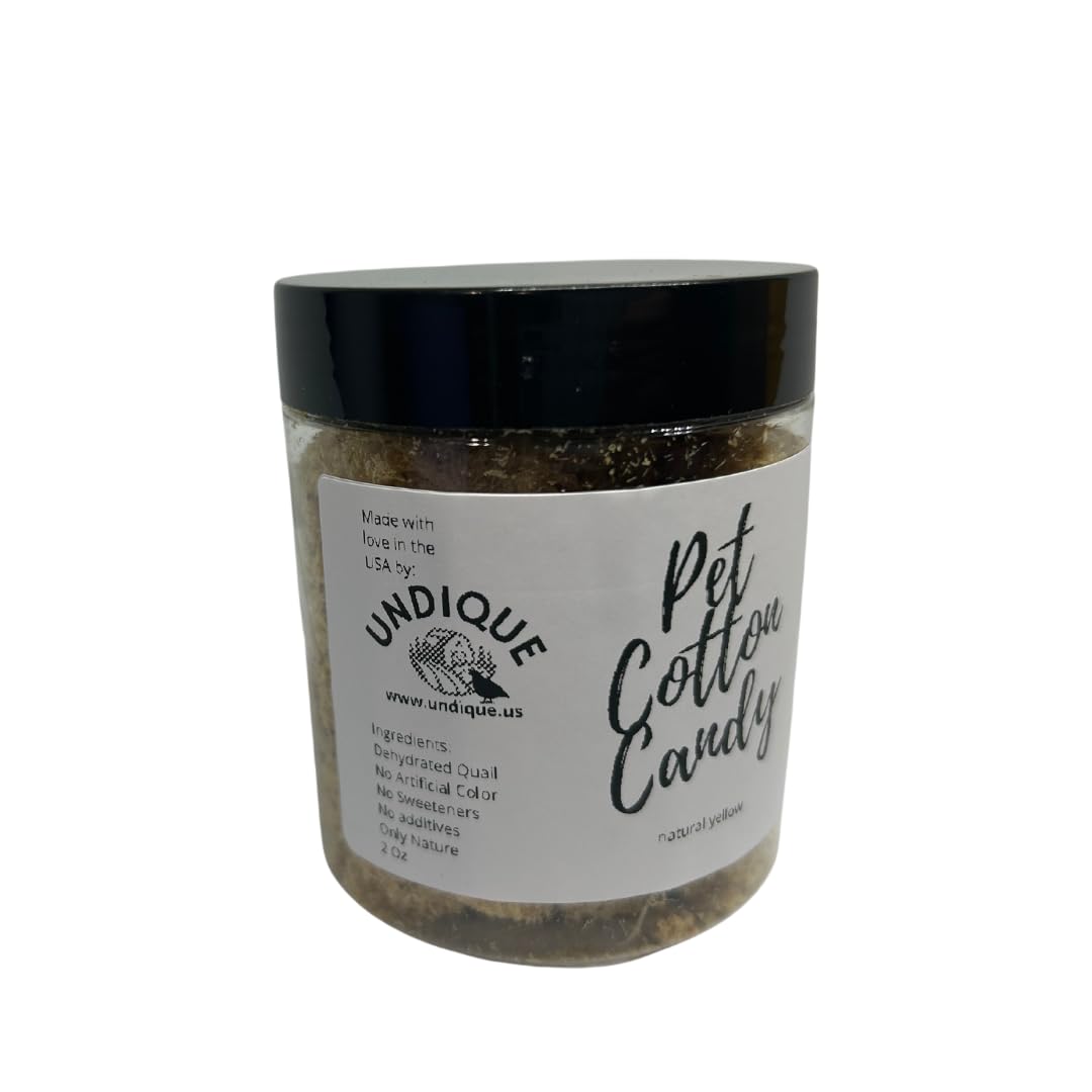 Pet Cotton Candy - Quail All Natural Protein-Rich Fluffy Treat for All Pets, one Ingredient only pet Treat and Food Topper for picky Eaters or gourmets. Made from Premium Quail Meat - Doot's Pet LLC Collars For A Cause