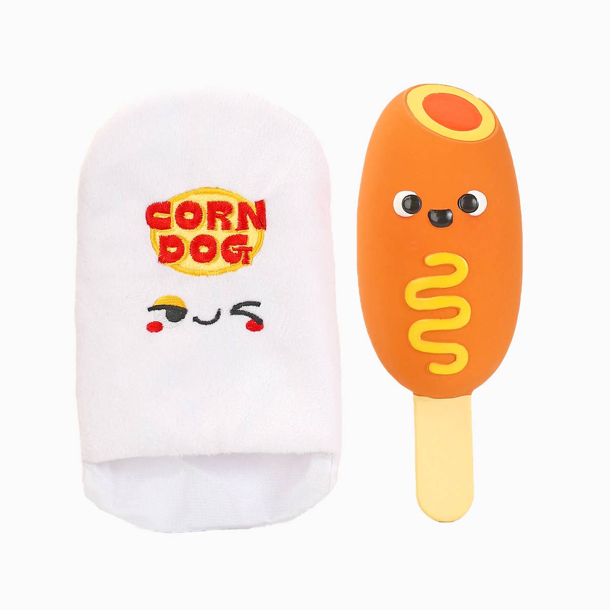 Hugsmart Products Inc - Oriland Pet - Food Party | Corn Dog - Dog Plush Toy