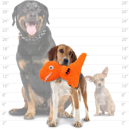 Tuffy Dog Toys - VIP Products - Mighty Microfiber Ball T-Rex, Durable, Squeaky Dog Toy