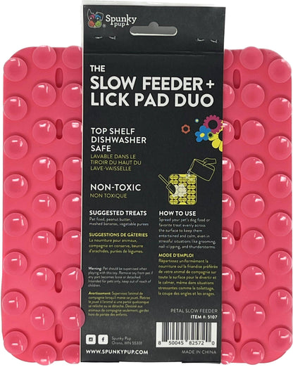 Spunky Pup - Lick Pad - Slow Feeder Duos! - Flower