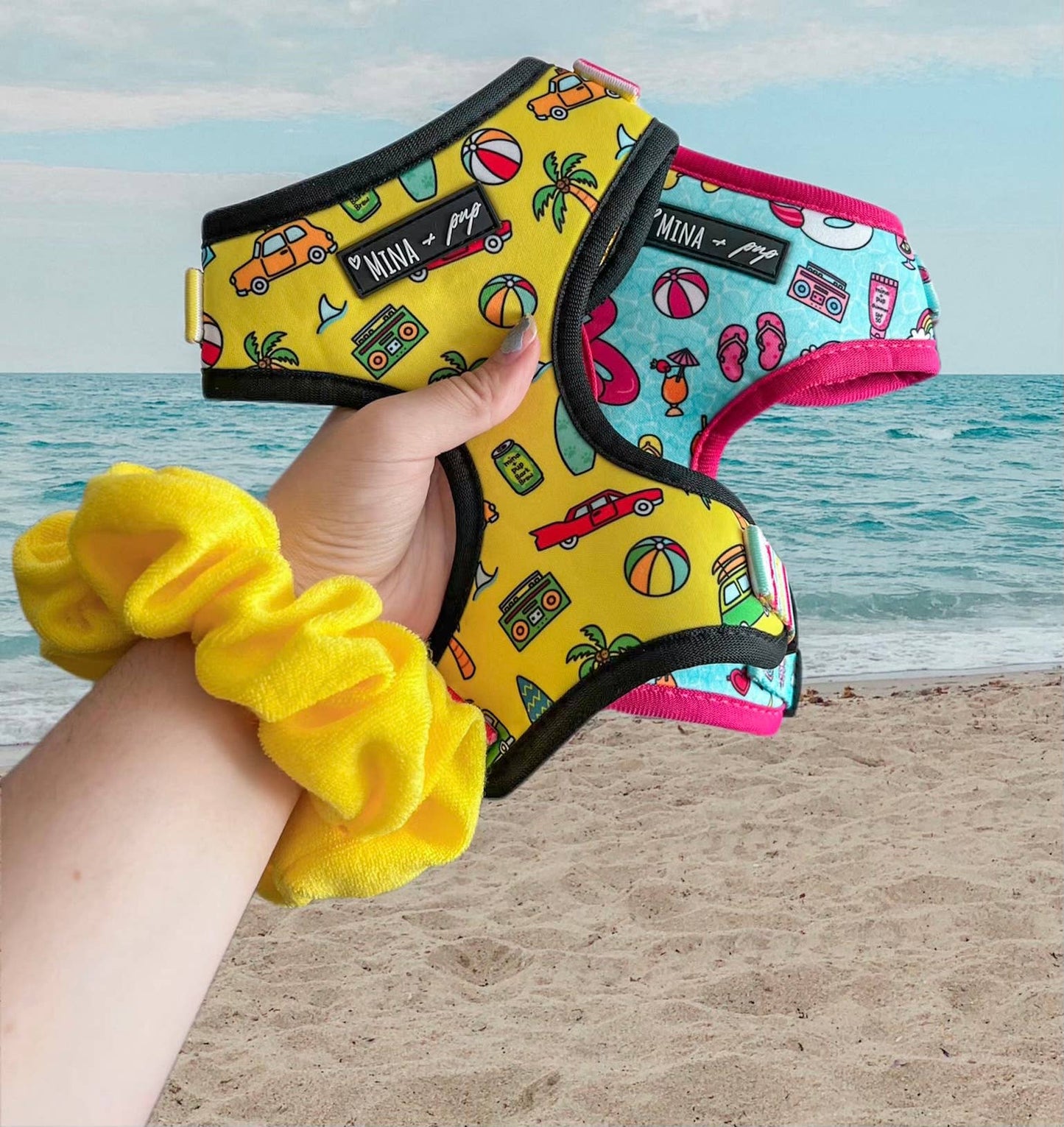 Mina + Pup - POOL DAY  DOG OR CAT ADJUSTABLE HARNESS