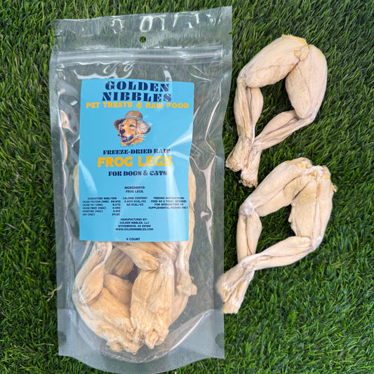 Doot's Chew Bar- Golden Nibbles - Frog Leg  -Freeze-Dried Treat/Chew for Dogs & Cats