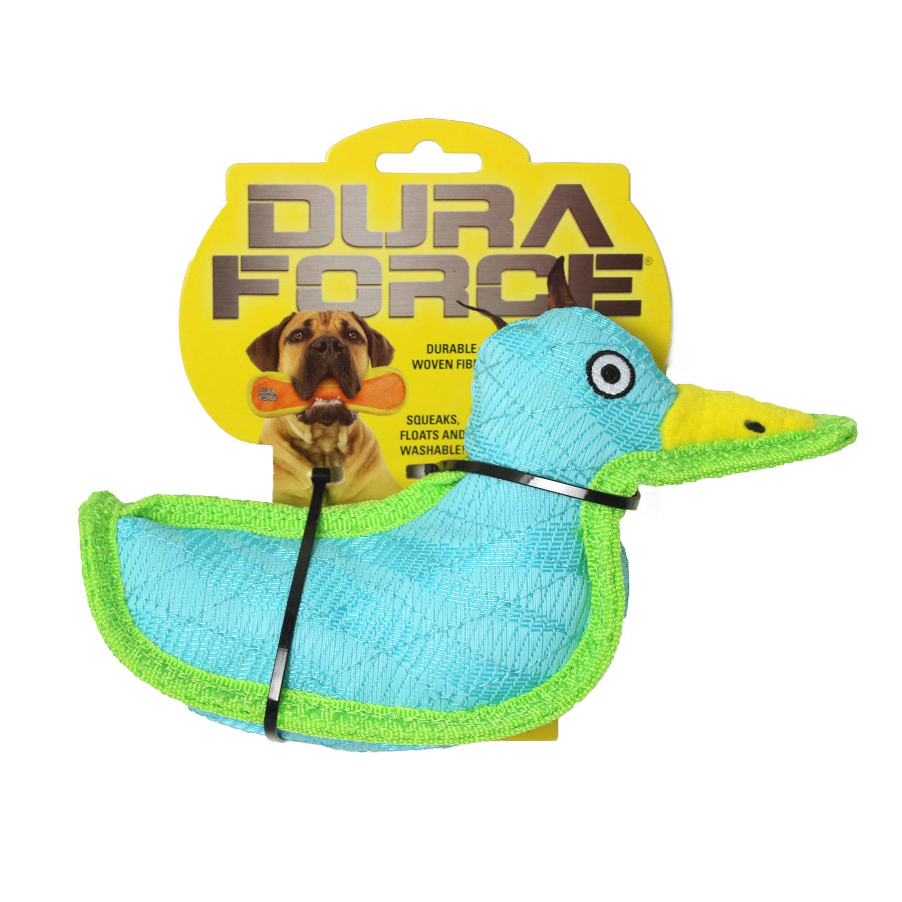 Tuffy Dog Toys - VIP Products - DuraForce Duck Tiger - Blue, Durable, Squeaky Dog Toy - Doot's Pet LLC Collars For A Cause