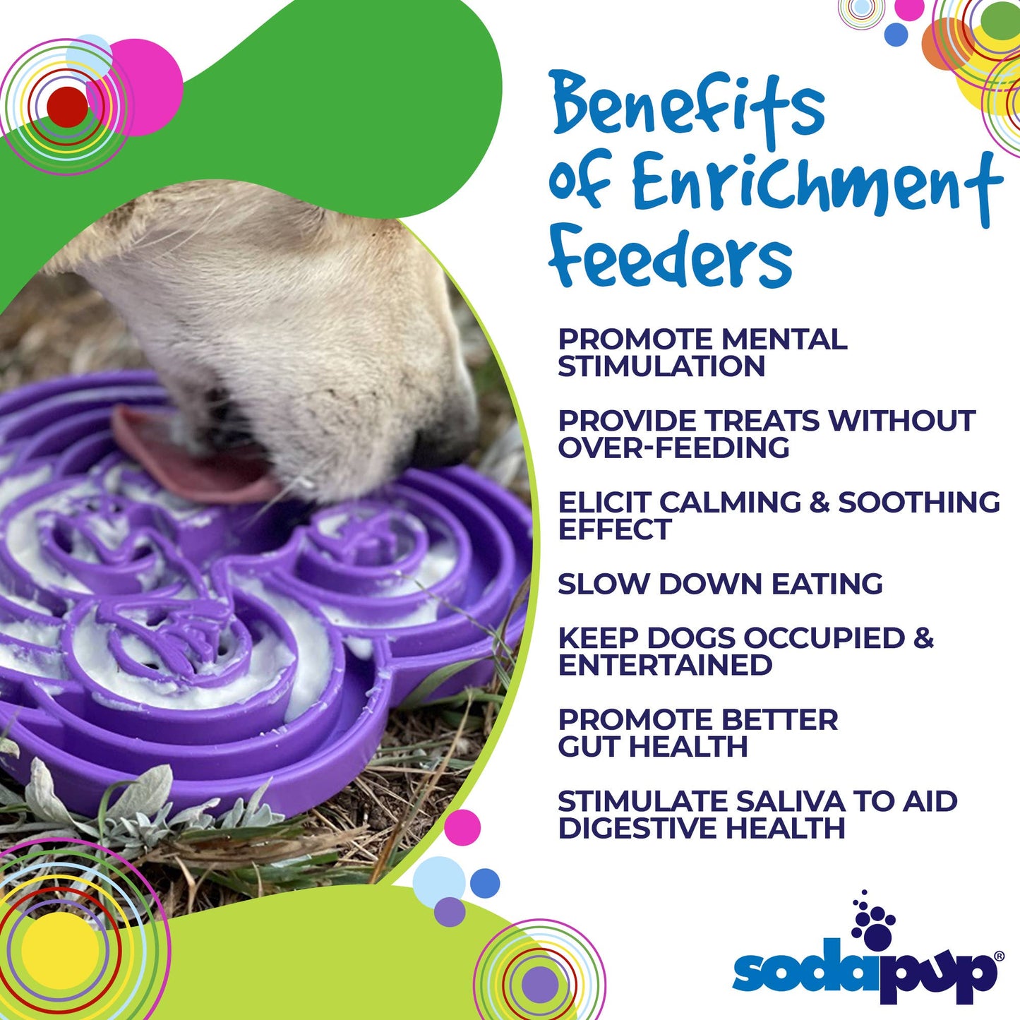SodaPup - Water Frog Design eTray Enrichment Tray for Dogs - Purple - Purple