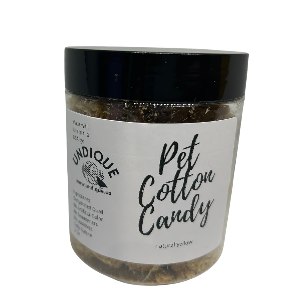 Pet Cotton Candy - Quail All Natural Protein-Rich Fluffy Treat for All Pets, one Ingredient only pet Treat and Food Topper for picky Eaters or gourmets. Made from Premium Quail Meat - Doot's Pet LLC Collars For A Cause